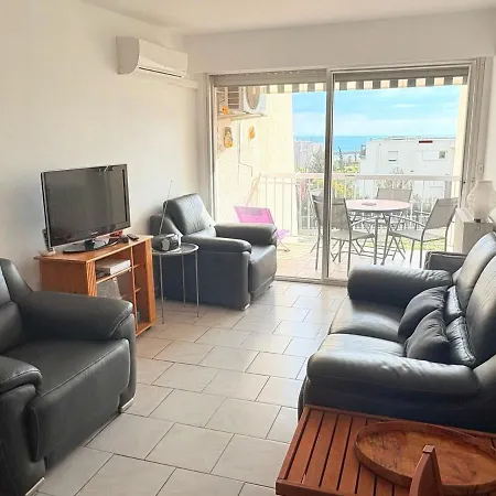 Apartment Joli T2, Classe 3 Etoiles, Climatise Vue Mer, Parking Sète
