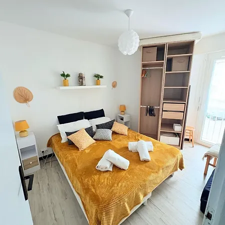 Joli T2, Classe 3 Etoiles, Climatise Vue Mer, Parking Apartment Sete
